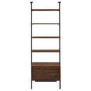  Coaster Furniture Owens 980074 96-inch 4-shelf Storage Wall Bookshelf - Walnut IMAGE 7