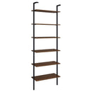  Coaster Furniture Owens 980072 96-inch 6-shelf Wall Bookshelf - Walnut IMAGE 5