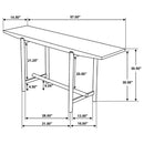 Coaster Furniture Darius 930128 Solid Wood Entryway Console Table - Natural Mango IMAGE 11