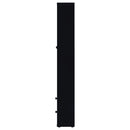 Coaster Furniture Hawthorne 953478 4-shelf Glass Door Cabinet with Drawers - Black IMAGE 5