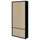Coaster Furniture Hawthorne 953478 4-shelf Glass Door Cabinet with Drawers - Black IMAGE 7