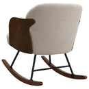  Coaster Furniture Paige 602625 Boucle Upholstered Mid Back Rocking Chair - Beige IMAGE 5