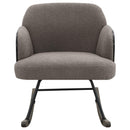  Coaster Furniture Paige 602626 Boucle Upholstered Mid Back Rocking Chair - Taupe IMAGE 2