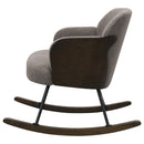  Coaster Furniture Paige 602626 Boucle Upholstered Mid Back Rocking Chair - Taupe IMAGE 4