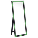  Coaster Furniture Windrose 960962 28 x 67 Inch Tempered LED Standing Mirror - Black IMAGE 6