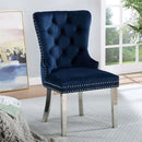 D2082 DARK NAVY VELVET DINING CHAIR