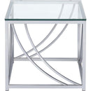  Coaster Furniture Lille 720498-S2 2-piece Glass Top Coffee And End Table Set - Chrome IMAGE 4