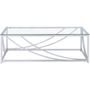  Coaster Furniture Lille 720498-S2 2-piece Glass Top Coffee And End Table Set - Chrome IMAGE 6