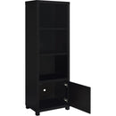  Coaster Furniture Jupiter 736303-SET 3-piece Entertainment Center 79-inch TV Stand - Black IMAGE 11