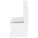  Coaster Furniture Flora 930218 2-drawer Vanity Set with LED Mirror - White High Gloss IMAGE 10