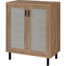  Coaster Furniture Teller 950421 2-door Shoe Storage Cabinet - Natural Oak IMAGE 5