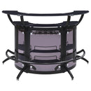  Coaster Furniture Dallas 182135-S3 3-piece Curved Freestanding Home Bar Cabinet - Black IMAGE 4