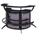  Coaster Furniture Dallas 182135-S3 3-piece Curved Freestanding Home Bar Cabinet - Black IMAGE 5