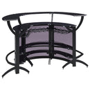  Coaster Furniture Dallas 182135-S3 3-piece Curved Freestanding Home Bar Cabinet - Black IMAGE 7