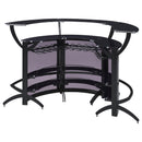  Coaster Furniture Dallas 182135-S3 3-piece Curved Freestanding Home Bar Cabinet - Black IMAGE 9