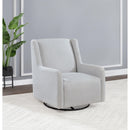  Coaster Furniture Serra 902454 Boucle Upholstered Swivel Glider - Dove Grey IMAGE 2