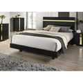  Color_Black/Gold Size_Queen -- Lillestrom FM7217BK-Q-BED Queen Bed IMAGE 1