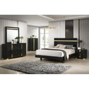  Color_Black/gold  Size_Twin  -- Lillestrom FM7217BK-T-BED Twin Bed IMAGE 3