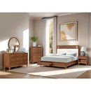  Size_King -- Furniture of America Hepburne Upholstered Panel Bed with Storage IMAGE 2