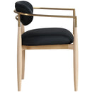  Meridian Riccio Black Vegan Leather Upholstered Dining Arm Chair IMAGE 3