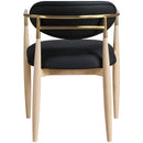  Meridian Riccio Black Vegan Leather Upholstered Dining Arm Chair IMAGE 4
