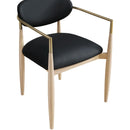  Meridian Riccio Black Vegan Leather Upholstered Dining Arm Chair IMAGE 5