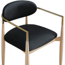  Meridian Riccio Black Vegan Leather Upholstered Dining Arm Chair IMAGE 6
