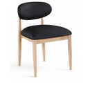  Meridian Riccio Black Vegan Leather Upholstered Dining Side Chair IMAGE 1