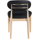  Meridian Riccio Black Vegan Leather Upholstered Dining Side Chair IMAGE 4