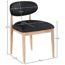  Meridian Riccio Black Vegan Leather Upholstered Dining Side Chair IMAGE 8