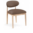  Color_Brown -- Riccio Brown Vegan Leather Upholstered Dining Side Chair IMAGE 1