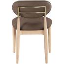  Meridian Riccio Brown Vegan Leather Upholstered Dining Side Chair IMAGE 4