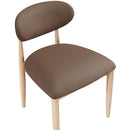  Meridian Riccio Brown Vegan Leather Upholstered Dining Side Chair IMAGE 6