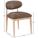  Color_Brown -- Riccio Brown Vegan Leather Upholstered Dining Side Chair IMAGE 8