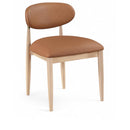  Color_Cognac -- Riccio Cognac Vegan Leather Upholstered Dining Side Chair IMAGE 1