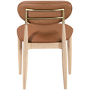  Meridian Riccio Cognac Vegan Leather Upholstered Dining Side Chair IMAGE 4