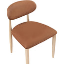  Meridian Riccio Cognac Vegan Leather Upholstered Dining Side Chair IMAGE 6