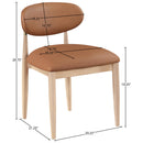 Color_Cognac -- Riccio Cognac Vegan Leather Upholstered Dining Side Chair IMAGE 8