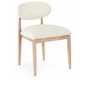  Meridian Riccio Cream Vegan Leather Upholstered Dining Side Chair IMAGE 1
