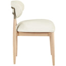  Meridian Riccio Cream Vegan Leather Upholstered Dining Side Chair IMAGE 3