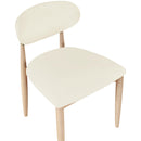  Color_Cream -- Riccio Cream Vegan Leather Upholstered Dining Side Chair IMAGE 6