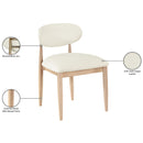  Color_Cream -- Riccio Cream Vegan Leather Upholstered Dining Side Chair IMAGE 9