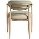  Meridian Riccio Taupe Vegan Leather Upholstered Dining Arm Chair IMAGE 4
