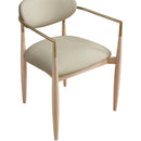  Meridian Riccio Taupe Vegan Leather Upholstered Dining Arm Chair IMAGE 5