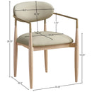  Meridian Riccio Taupe Vegan Leather Upholstered Dining Arm Chair IMAGE 8