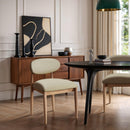  Meridian Riccio Taupe Vegan Leather Upholstered Dining Side Chair IMAGE 2
