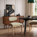  Color_Taupe -- Riccio Taupe Vegan Leather Upholstered Dining Side Chair IMAGE 2