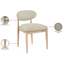  Meridian Riccio Taupe Vegan Leather Upholstered Dining Side Chair IMAGE 9