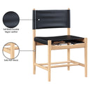  Meridian Rawlins Black Vegan Leather Upholstered Dining Chair IMAGE 9