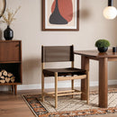  Meridian Rawlins Brown Vegan Leather Upholstered Dining Chair IMAGE 2